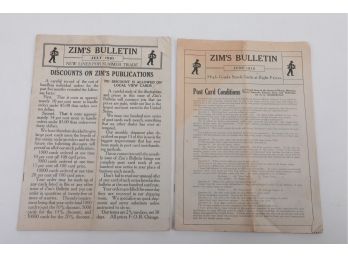 1910 Zim's (Postcards) Bulletin