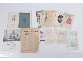 Grouping Of Entertainment Ephemera Waterbury CT Related