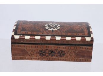 Early 1900's Inlayed Wood Trinket Box