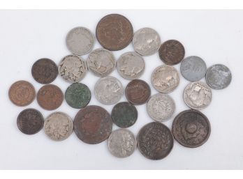 Grouping Of Coins, Some Silver