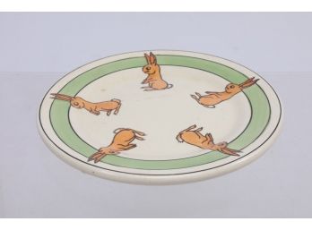 Early 1900's Roseville Child's Dish - Bunnies