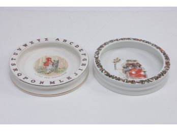 2 Early 1900's Child's ABC Dishes