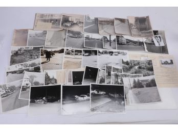 Large Grouping Of Photographs & Documents Appear To Be Waterbury CT Police & Court Related Most 8' X 10'