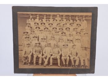 Large Cabinet Card Photograph Of WWI Soldiers