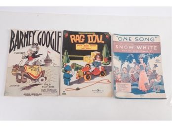 3 Pieces Early 1900's Sheet Music - See Description