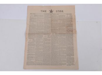 1896 Masrch 7 'The Star' Waterbury Connecticut Newspaper