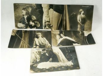 5 Sarah Bernhardt Picture Postcards
