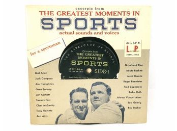 The Greatest Moments In Sports 33 LP Record