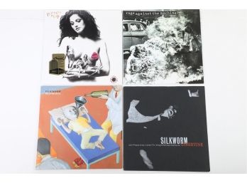 4pc Vinyl Record Lot Red Hot Chili Peppers Rage Against The Machine Silkworm