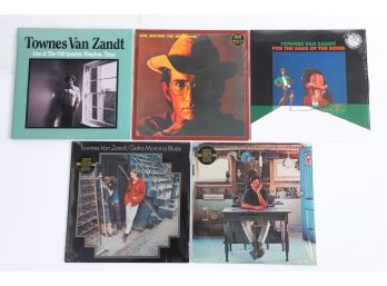 5pc Vinyl Townes Van Zandt Record Lot