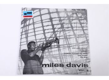 10' Miles Davis Volume 3 78rpm Record