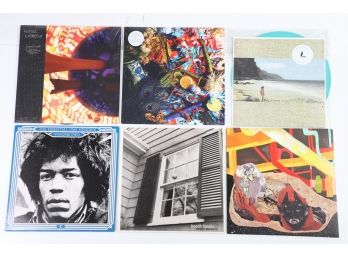 6pc Vinyl Record Lot Animal Collective Jimi Hendrix Beach Fossils Wolf Parade