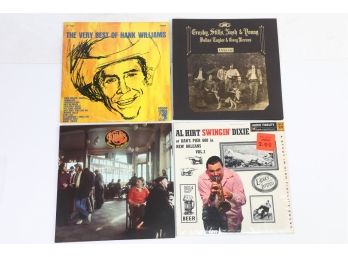 4pc Vinyl Record Lot Hank Williams Al Hirt The Kinks Crosby Stills Nash Young