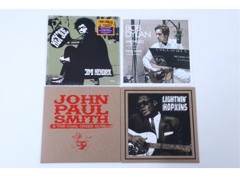 4pc Assorted 45s 45rpm Lot John Paul Smith Lightnin Hopkins Bob Dylan Jimi Hendrix