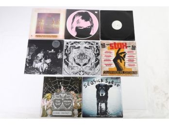 8pc Vinyl Record Lot Fuzz, Pink And Brown, Seasick Steve, Whirlwind Heat, La Machine, Sunz Of Man