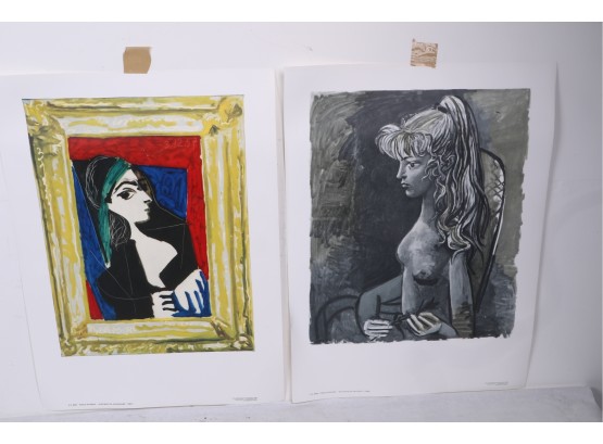2 Vintage Pablo Picasso Full Size Prints Printed In France