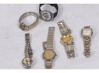 Group Of Wrist Watches Including Disney And Two Swiss Watches