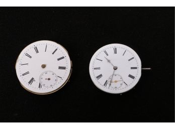 Two Antique Men's Pocket Watch Movements