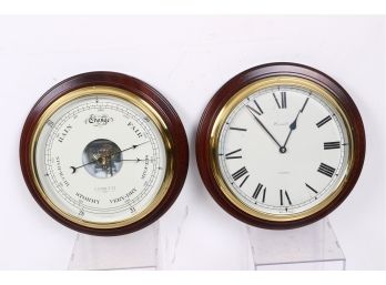 English Matching  Wall Clock And Barometer