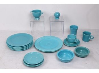 Group Of Turquoise Blue Fiesta Ware
