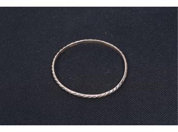 Small Sterling Silver Bangle Ladies Bracelet