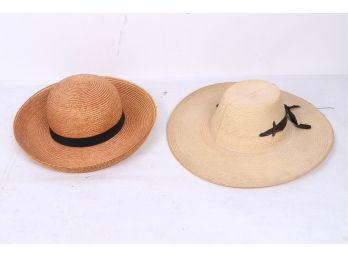 2 Ladies Straw Hats Including Banana Republic New With Tags