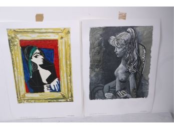 2 Vintage Pablo Picasso Full Size Prints Printed In France