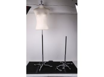 Commercial Store Mannequin With Chrome Plated  Metal Base Includes An Extra Base