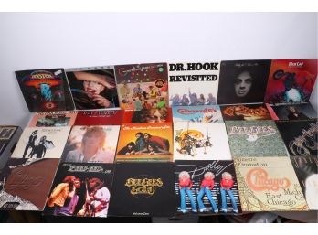 Group Of Vintage Vinyl Records Bee Gees The Cars Boston Etc