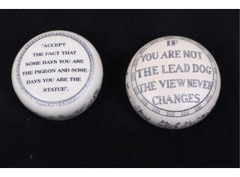 Two English Paper Weights