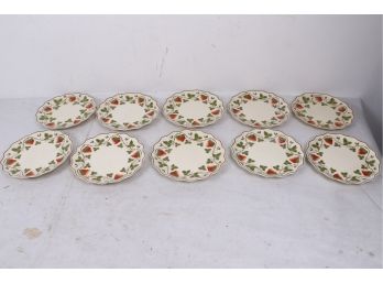 10 Antique Wedgwood Porcelain Strawberry Plates Retail By W.h.plummer & Co New York