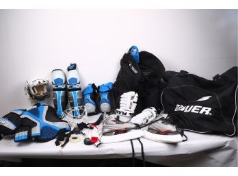 Bauer Hockey Bag And Gear, Including Skates