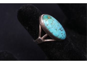 Sterling Silver And Turquoise Ladies Ring Size 5