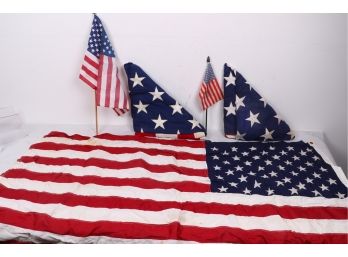 Group Of US Flags