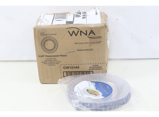 8 Packs Of WNA Inc Classicware Plates, Plastic ,clear 10.25 In, 18/bag