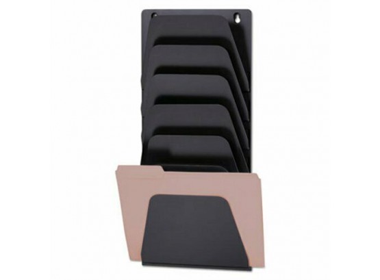 Officemate Wall File Holder, 7 Sections, Legal/Letter, Black (OIC21505)