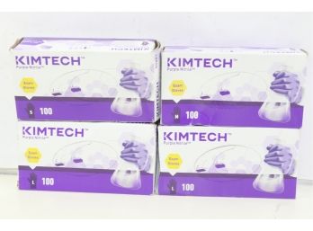 4 Boxes Of Kimberly-Clark Pro Kimtech Purple Nitrile 55083 Exam Gloves, Large, 100/Box