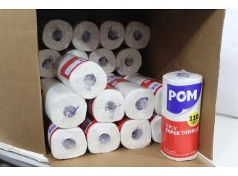 26 Rolls Of POM Kitchen Roll Paper Towels, 8 7/8 X 11, White, 2-Ply (110/roll)