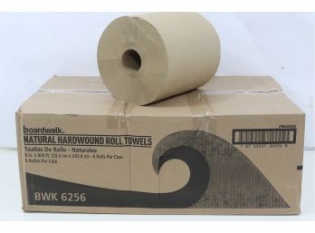 6 Rolls Of Boardwalk 6256 6 RL/CT NonPerf 1-Ply 800 Ft. Hardwound Paper Towels