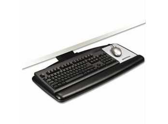 3m Easy Adjust Keyboard Tray, Standard Platform, 23' Track, Black