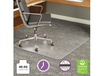 Deflect-o ExecuMat Chair Mat, High Pile Carpet, 45w X 53l, Clear
