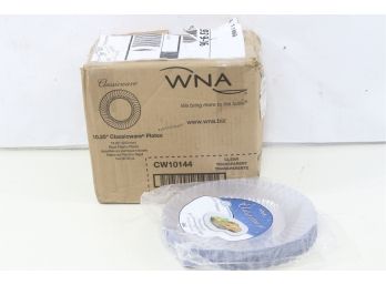 8 Packs Of WNA Inc Classicware Plates, Plastic ,Clear 10.25 In, 18/Bag