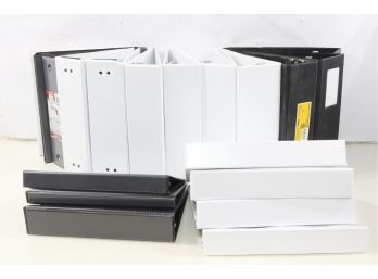 Large Group Of 3-ring Binders Includes White & Black