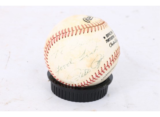 Vintage PETE ROSE Baseball Autograph With Dedication