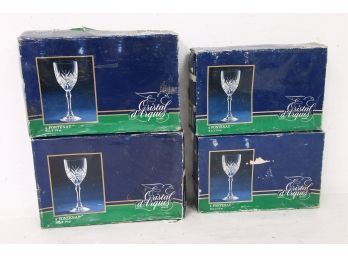 Lot Of 16 Cristal D'Argues Made In France Stemware Wine Glasses - New Old Stock