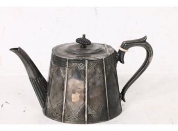 Antique W.R Nutt & Co Sheffield England Silverplate Tea Coffee Pot