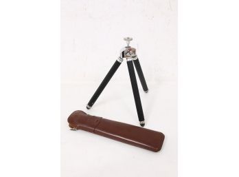 Vintage Made In Germany BILORA Biloret 1017 Extendable Tripod With Leather Case