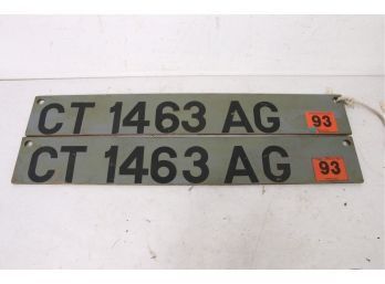 Custom Made CT Vehicle Plates