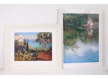 Pair Of Lithograph By Gertenbach - Artist Pencil Signed And Numbered