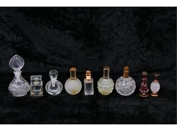 Group Of Empty Perfume Bottles - Four Are From France